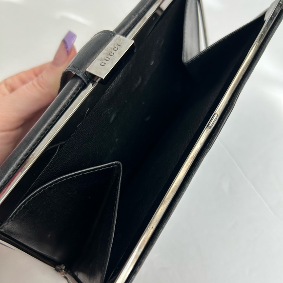 Gucci Leather Vintage Wallet With Coin Purse Black - Picture 3 of 13